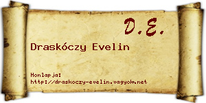Draskóczy Evelin névjegykártya