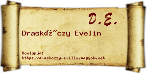 Draskóczy Evelin névjegykártya