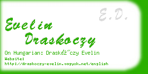 evelin draskoczy business card